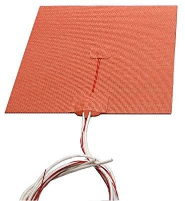 High Temperature 200mm X 200mm 24V Cube Flexible Silicone Heater Hotbed Compatible with Voron V2.4 Prusa i3 RepRap 3D Printer Heated bed (24V 300W) 24V 300W