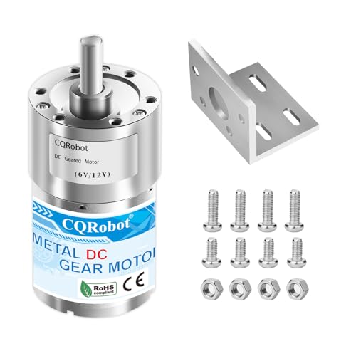 CQRobot 70:1 Metal DC Gearmotor 37Dx54.8L mm 6V / 12V With MNT Bracket 70:1 (6V/12V)