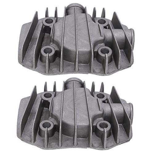 2Pcs Air Compressor Cylinder Head, Small 2.5/3P Aluminum Cooling Cooling Cylinder Head Parts Accessories 48mm x 62mm