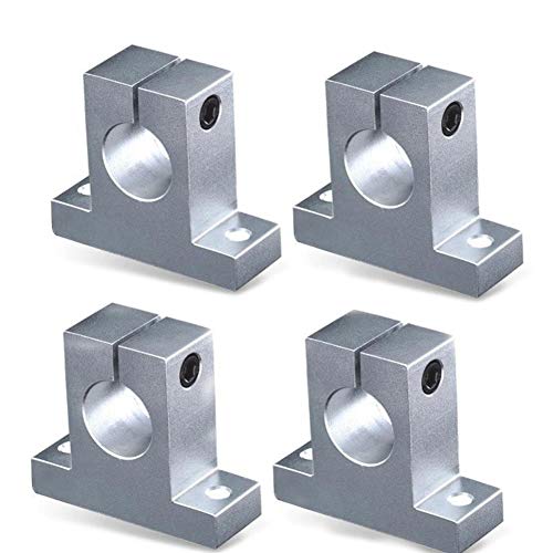 4pcs SK12 Aluminum Linear Motion Rail Clamping Guide Support for 12mm Dia Shaft
