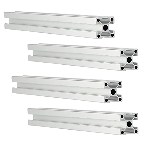 Silver 2020 Aluminum Extrusion Profile Four Holes Linear Rail 2020 Aluminum Profile Frame Machine DIY 3D printer workbench CNC (200mm) 4PCS Silver 200mm