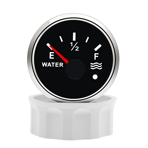 KAOLALI Water Gauge - 52mm/2in Water Gauge for Boat RV Camper (9-30V DC)