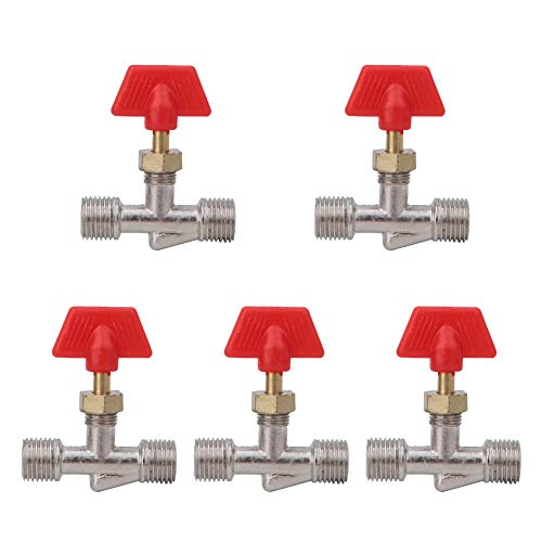 Air Compressor Accessory-5 Pcs Needle Valve 1/4in Float Ball Valve Structure Spare Parts for Air Compressor