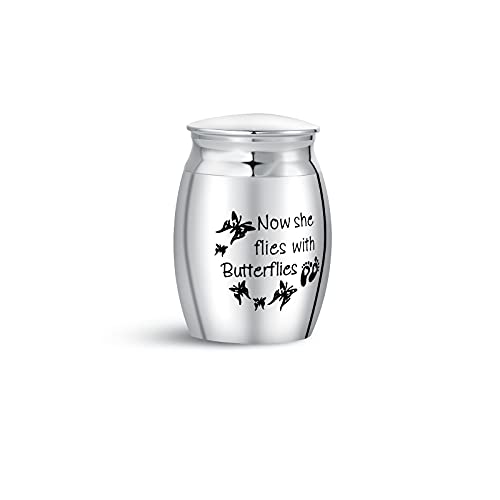 FGT Small Mini Urns for Ashes Cremation Memorial Keepsake Now She Flies Women Mum Grandma Wife Sister Daughter Granddaughter Female Family