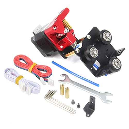 Direct Drive Dual Gear Extruder with Pulleys Upgrade Support Plate with Motor Kit Easy Print Flexible Filament for Ender 3 V2 Ender 3 series CR-10series(Dual Extruder Support Motor Kit) Dual Extruder Support Motor Kit