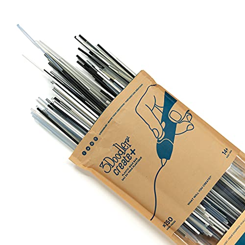 3Doodler Create PLA 3D Printing Filament Refill Bag (x250 Strands, Over 2000’ of Extruded Plastics!) - Clearly Glacier Clearly Glacier (x250 Strands)