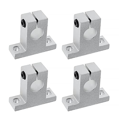 4pcs SK20 Linear Shaft Support Bracket Mount 20mm CNC Linear Motion Ball Slide Units Rail Support Guide Shaft Bearing for 3D Printer Multi-axis Machine