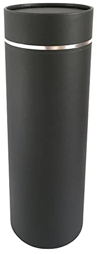Large Scatter Tube for Adult Ashes - Biodegradable Cardboard - Charcoal Black (Large) L