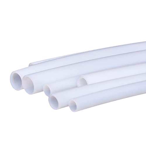 TEN-HIGH Teflon Tube 4.35mm ID x 6.35mm OD for 3D Printer, 1/4 inch Outer Diameter PTFE Teflon Tubing 2M(Length: 6.56ft) 4.35mm x 6.35mm