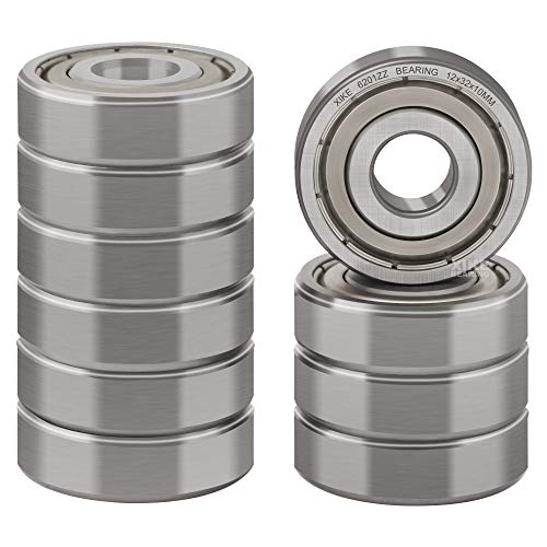 XiKe 10 Pack 6201ZZ Ball Bearings 12x32x10mm Double Shielded 6201ZZ | 12x32x10mm