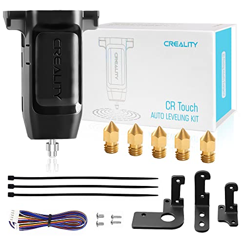 Creality Official CR Touch Auto Bed Leveling Sensor and 5 PCS 3D Printer Nozzles Kit for Ender 3 / Ender 3 V2 / Ender 3 Pro/Ender 5 / CR-10 3D Printer with 32 Bit V4.2.2 / V4.2.7 Mainboard CR Touch Nozzles