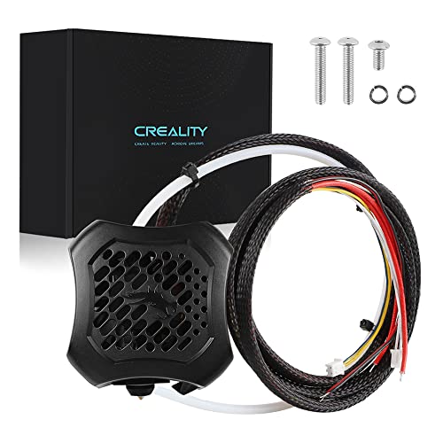 Creality Official Ender 3 V2 Full Hotend Kit, 3D Printer Assembled Extruder Kit with Capricorn Bowden PTFE Tubing, Dual Fans, Silicone Sock, Nozzle and ABS Shell for Ender 3 V2 3D Printer