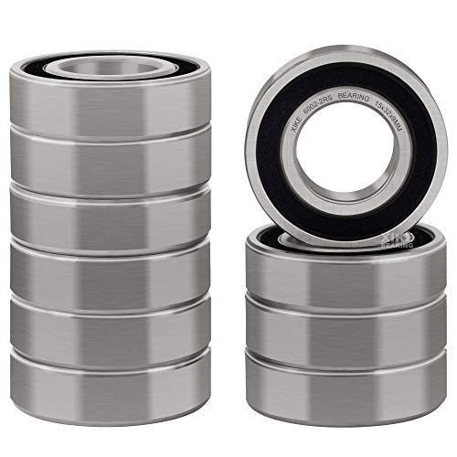 XiKe 10 Pack 6002-2RS Ball Bearings 15x32x9mm Chrome Steel 6002-2RS | 15x32x9mm