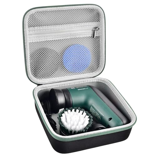 Storage Box Bag for Bosch Home and Garden Battery Cleaning Brush Universal Brush Carry Bag for Battery, USB Cable, Cleaning Attachments Included (Storage Box Only), Black