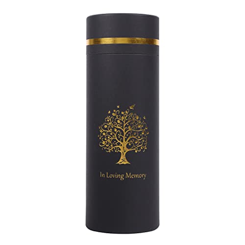 Eco Scattering Urn – Biodegradable Scatter Tube for Ashes - Cremation Urn for Human Ashes - Urns for Ashes Male Female Black Tree(small) 1