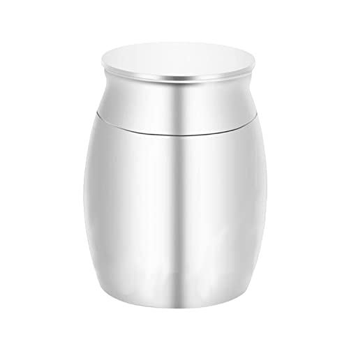 LZZEM Mini Urn for Ashes, Stainless Steel Keepsake Cremation Urn, Waterproof Memorial Ashes Holder, Small Pet and Human Ashes Container