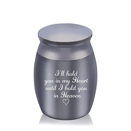 Small Urns Mini Cremation Human Ashes Holder Stainless Steel Memorial Keepsake Ash Funeral Urn for Pet Small Ashes Urns for dog pet Black