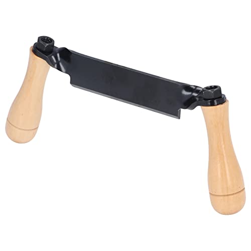 Draw Knife, Tungsten Steel Straight Draw Shave Tool Knife, Bark Peeler Durable Shaving Knife Woodworking Debarking Hand Tool for Fence Post, Logs(8in)