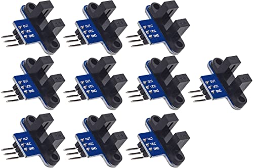 10pcs IR Infrared Slotted Optical Speed Measuring Sensor Detection Optocoupler