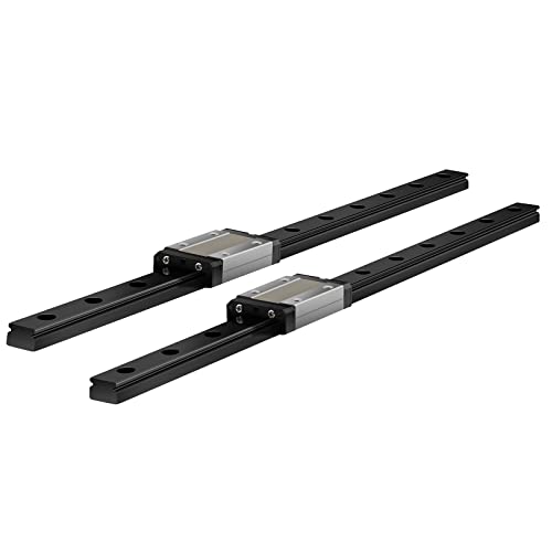 Schwarze Beschichtung MGR Schiene MGN7 MGN9 MGN12 MGN15 Miniatur-Linearführung Schlitten, geeignet für 3D-Drucker CNC (2, MGN9H, 250mm) 2
