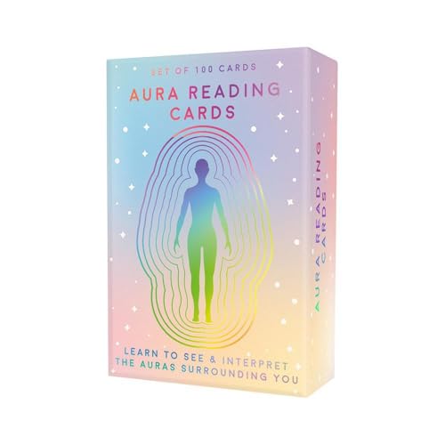Gift Republic 100 Aura Cards – Learn to See & Read Auras | Fun Activities & Energy Reading Tips for Beginners | Discover the Meaning of Auras & Strengthen Your Intuition | Spiritual Gift Idea