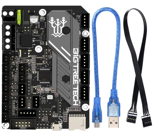 BIGTREETECH SKR Mini E3 V3.0 Control Board with TMC2209 UART Stepper Driver New Upgrade 32Bit Silent Board Compatible Ender3 V2, Ender3 Pro, Ender3 V2 3D Printer(with Cable adapts to ender3 v2 screen)