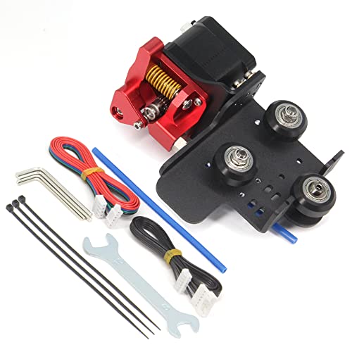 Direct Drive Upgrade Support Aluminum Plate with 3pcs Pulleys with Dual Gear Extruder with Stepper Motor Kit Only for CR-10S Pro V2 (Plate+Dual Extruder+Motor Kit) Plate+Dual Extruder+Motor Kit