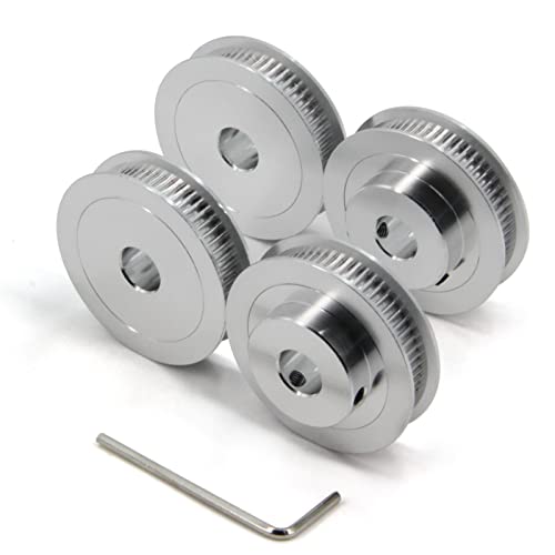 2GT Pulley 60 Teeth 10mm Bore 60T Timing Belt Pulley Synchronous Wheel Aluminum for Width 6mm Belt 3D Printers Parts, 4pcs/Pack(Size: 60T-10mm Bore)