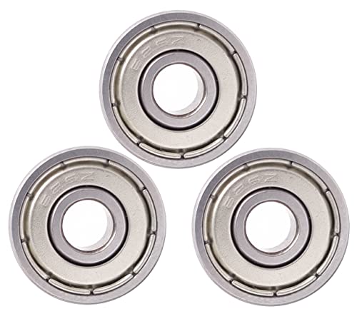 BSSTORE 625-ZZ Ball Bearings 5x16x5mm, Double Shielded Metal 625Z Chrome Steel Deep Groove Balls Double Screens Radial (3)