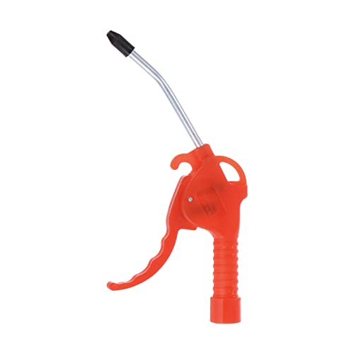 sourcing map Air Blow Gun Stainless Steel High Pressure Dust Blower Gun with 4 Inch Long Angled Nozzle 125mm Handle for Cleaning Car Computer Dust, Red
