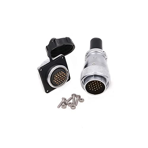 WEIPU WS28 Aviation Wire Panel Power Cable Chassis Metal Connector Male Female Plug Socket Outdoor Car Electrical Industrial Signal Connector (TQ+Z 1 Male Plug & 1 Female Socket, 24pin)…