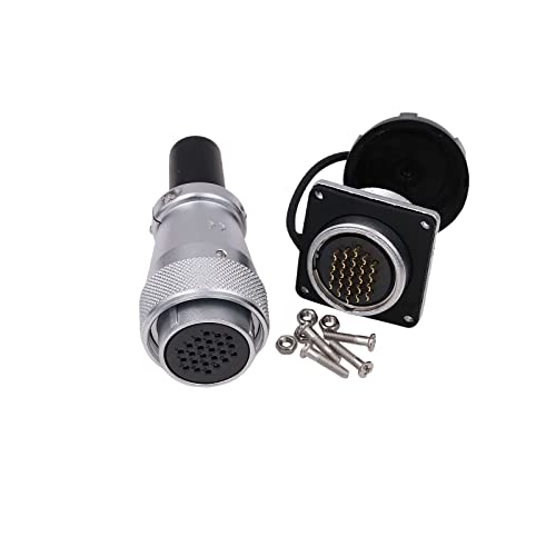 WEIPU WS28 Aviation Wire Panel Power Cable Chassis Metal Connector Male Female Plug Socket Outdoor Car Electrical Industrial Signal Connector (TQ+Z 1 Female Plug & 1 Male Socket, 24pin)…