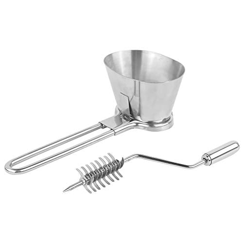 BORDSTRACT Manual Garlic Chopper, Stainless Steel Kitchen Spice Mill, Manual Garlic and Parsley, Portable Crusher, For Garlic, Cilantro, Onion