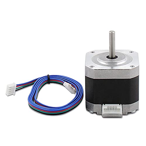 Stepper Motor, 17hs4401 17 Stepper Motor Bipolar 1.7A 1.8 Degree 0.45N.M 42x40mm 4 Wires W/1m Cable, 17 Stepper Motor Bipolar For 3D Printer Hobby/DIY CNC 500rpm