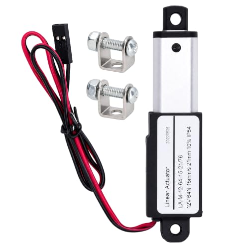 Mini Linear Actuator 21mm Stroke Electric Micro DC Motor Aluminum Alloy Compact Design with Mounting Brackets for DIY Automation Projects