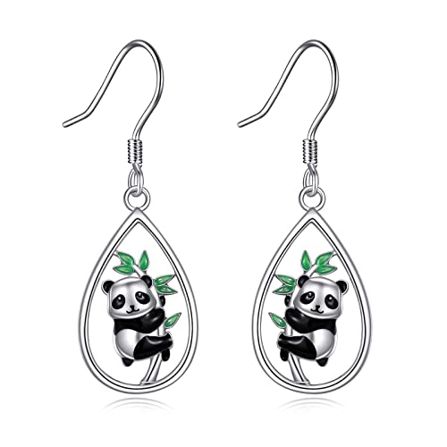 Earrings Animal Sterling Silver Drop Earrings Pendant Jewelry Gift For Women Girls Mom Lovers Panda