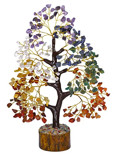 NARIBABU Seven Chakra Tree - Crystal Money Tree - Crystals and Gemstones Healing - Chakra Crystal Tree - Meditation Accessories - Home Decor - Spiritual Gifts for Women