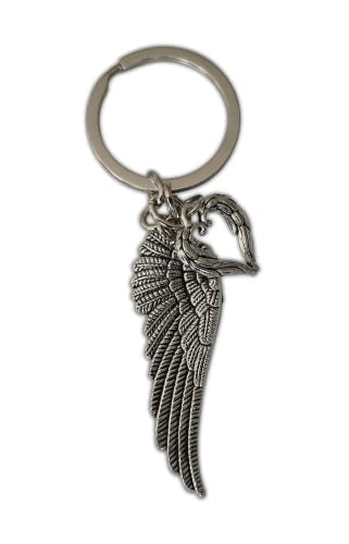 Guardian Angel Keyring Charm Heart - Lovely Keychain Accessory