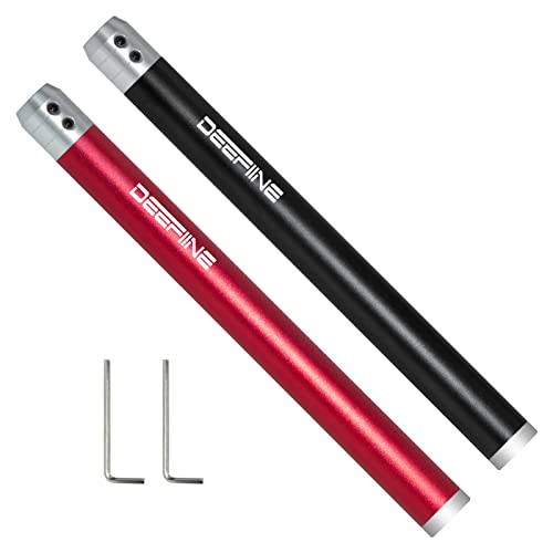 2PCS Carbide Wood Lathe Truning Tools Grip Handle, Accept 10mm Square Turning Tool bar (Black and Red) 2pcs Handles