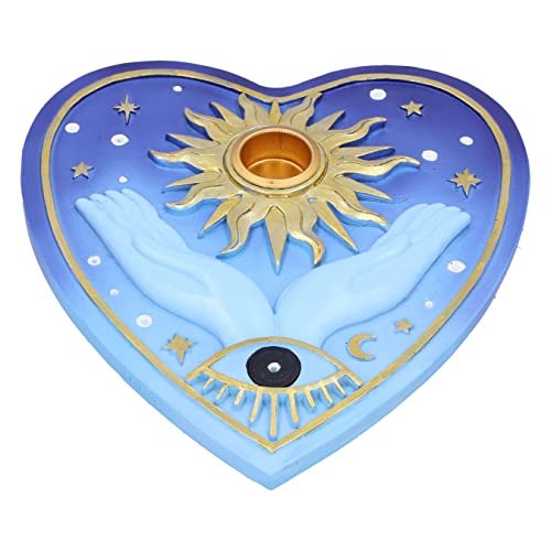 Nemesis Now Fortunes of the Sun Incense Burner 15cm, Resin, Palmistry Incense Holder, Sun and Stars Palmistry Design, Cast in the Finest Resin, Hand-Painted, Holds Incense Cone