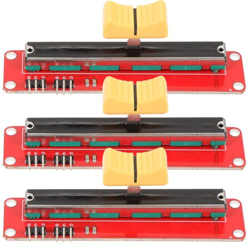 Vaguelly 10K Slide Potentiometer Module Linear Slider Potentiometer Board with Dual Analog Output 0-Vcc Signal Replacement for Microcontroller Circuits and Electronic Projects 3 Pack