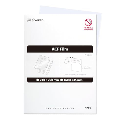 PHROZEN 3PCS ACF Film LCD Release Films, 3D Printer Replacement Parts Dual Surfaces Lower Release Force, Compatible with Most 3D Printer Series (A4 size, 210 x 290mm) A4 size (210 x 290mm)