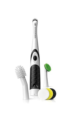 SonicScrubber Household Cleaning Brush - Electric Scrubbing Brush - Home, Kitchen & Bathroom - Removes Mould & Cleans Grout (Washing-Up System) Washing-up System