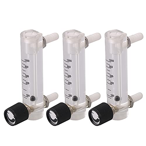 LZM-6 Flow Meter 100-1000ml/min for Oxygen Gas Air Flow Control Detect Pack of 3