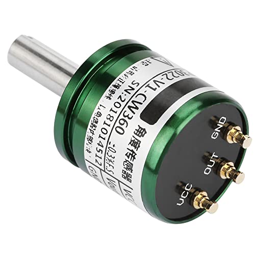 Hall Angle Sensor, Rotatable Hall Sensor 0-360° 0.088° Resolution, 12 bit Hall Effect Sensor Rotatable Hall Effect Potentiometer Angle Sensor, 0-5V Output Full Circle