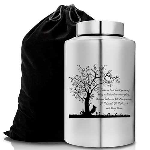 Gredstar Tree of Life Adult Cremation Urn for Human Ashes - Large Memorial Urn with Black Velvet Bag, Funeral & Burial Urns for Home,Still Loved, Still Missed Still Loved, Still Missed