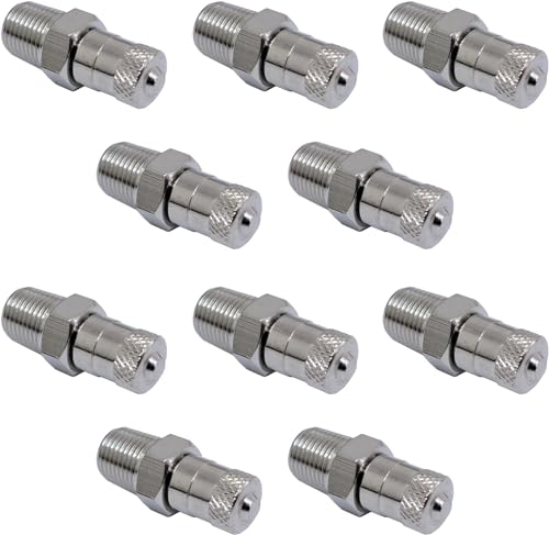 10X 1/8" BSP, BSPT, Schrader Tank Valve 25MM Wheel AIR Compressor 500 PSI 35 BAR