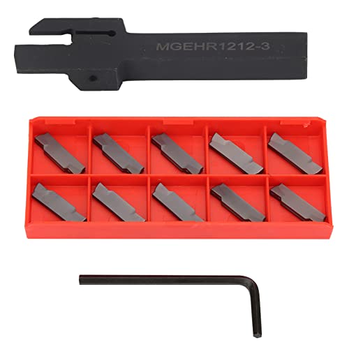 Yosoo Health Gear Lathe Parting Tool, MGEHR1212-3 with 10 Inserts