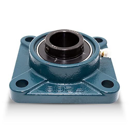 DOJA Barcelona | 2Pcs Bearings with Support UCF 203 | UC203 Ball Bearing for Ø 17mm Shaft | F204 Support | Steel Ball Bearings | Bearings and Bushings: Industrial and General Uses PACK 2