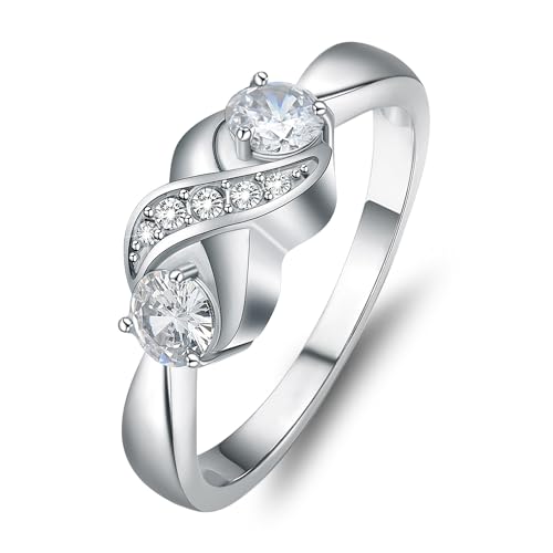 Infinity Urn Ring for Ashes for Women Mom Birthstone Finger Keepsake Rings for Holds Loved One Ashes White 8